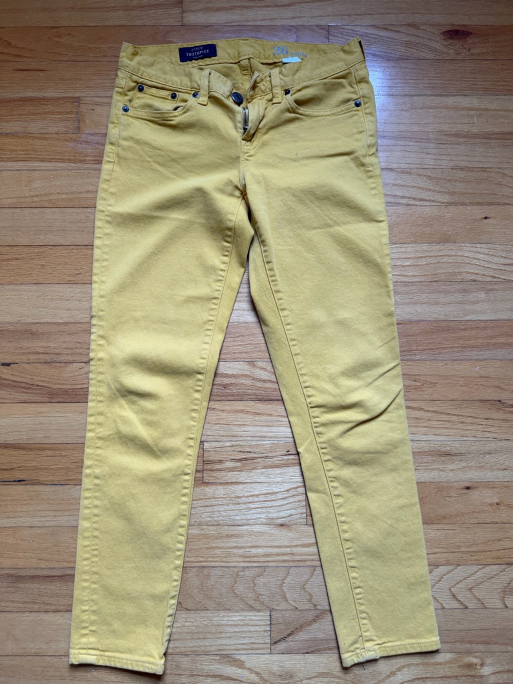 J Crew Yellow Women’s Skinny Jeans - size 26 ankle